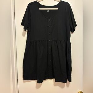 Woman Within Black Button-Down Top